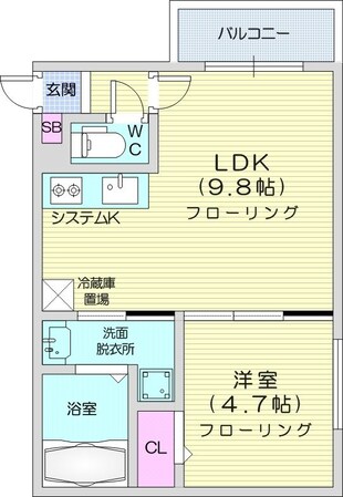 白石駅 徒歩9分 2階の物件間取画像